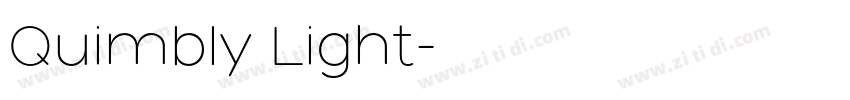 Quimbly Light字体转换